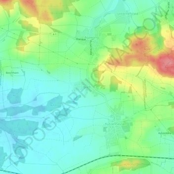Buch topographic map, elevation, terrain