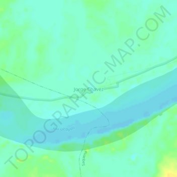 Jorge Chavez topographic map, elevation, terrain