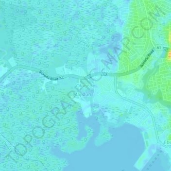 Ologode topographic map, elevation, terrain