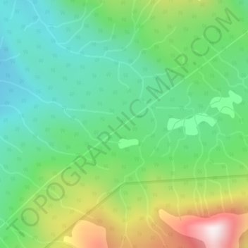 Rocky Mountains topographic map, elevation, terrain