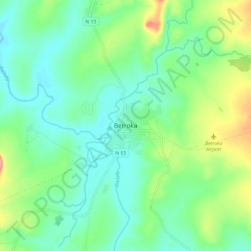 Betroka topographic map, elevation, terrain