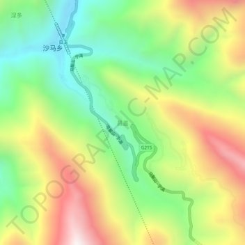 昌盖 topographic map, elevation, terrain