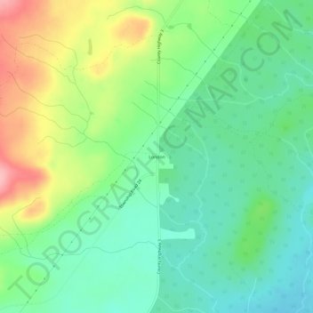 London topographic map, elevation, terrain