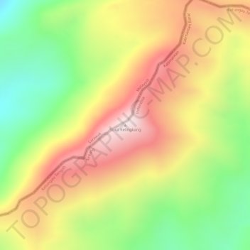 Bukit Kelingkang topographic map, elevation, terrain