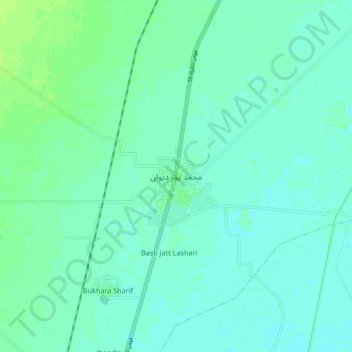 Muhammad Pur Dewan topographic map, elevation, terrain