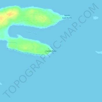 Cattle Point topographic map, elevation, terrain