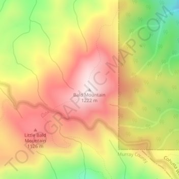 Bald Mountain topographic map, elevation, terrain