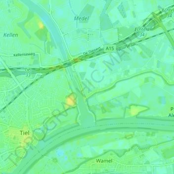 Den Akker topographic map, elevation, terrain