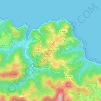 Bedaroa topographic map, elevation, terrain