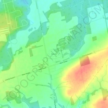 Everett topographic map, elevation, terrain