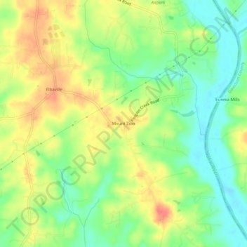 Mount Zion topographic map, elevation, terrain