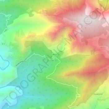 Muna topographic map, elevation, terrain