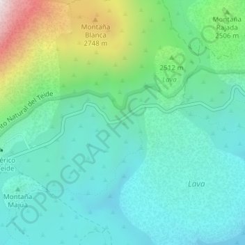Tabonal Negro topographic map, elevation, terrain