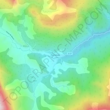 Plan d'Asse topographic map, elevation, terrain