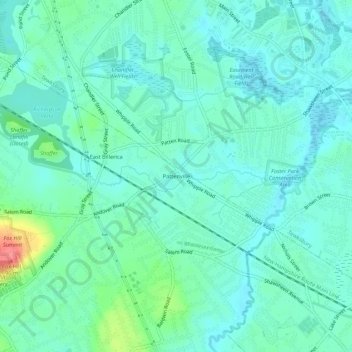 Pattenville topographic map, elevation, terrain