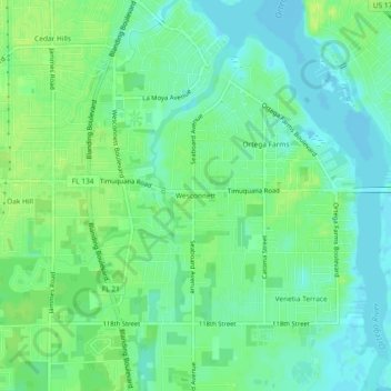 Wesconnett topographic map, elevation, terrain