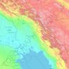 Khuzestan topographic map, elevation, terrain
