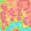 Oberfellendorf topographic map, elevation, terrain