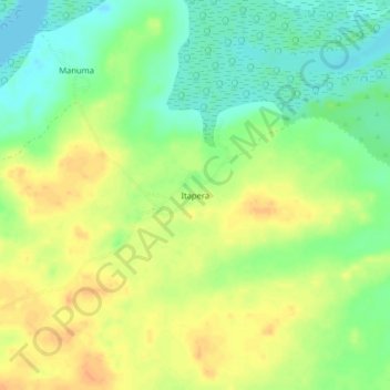 Itapera topographic map, elevation, terrain