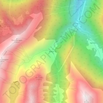 Ambria topographic map, elevation, terrain