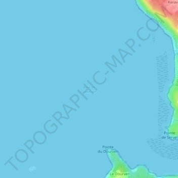Baie de Lannion topographic map, elevation, terrain