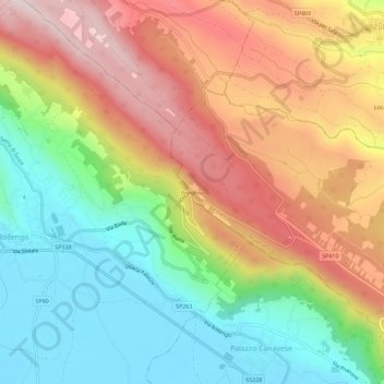 Broglina topographic map, elevation, terrain