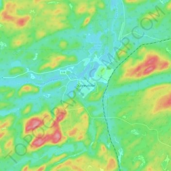 Dubreuilville topographic map, elevation, terrain