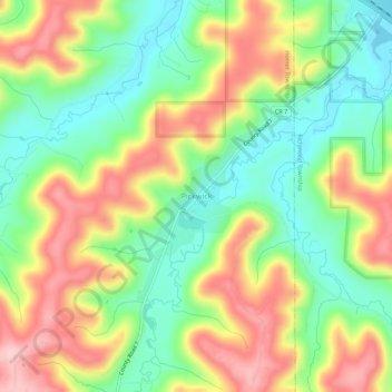 Pickwick topographic map, elevation, terrain