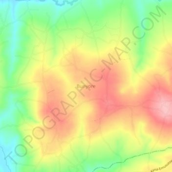 Bunyore topographic map, elevation, terrain