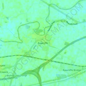 Rawcliffe topographic map, elevation, terrain