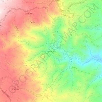 Avarenta topographic map, elevation, terrain
