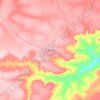 Kamina topographic map, elevation, terrain