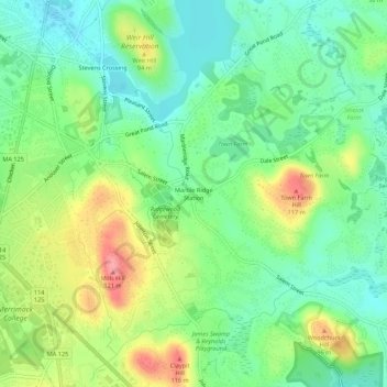 Marble Ridge Station topographic map, elevation, terrain