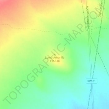 Loma Amarilla topographic map, elevation, terrain