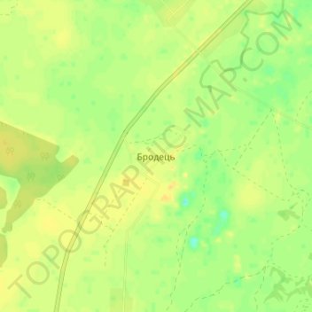 Brodets topographic map, elevation, terrain