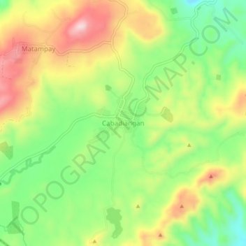Cabadiangan topographic map, elevation, terrain