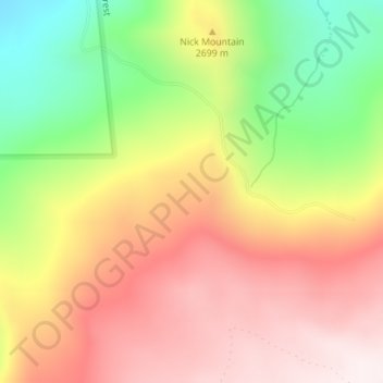 Grand Mesa topographic map, elevation, terrain