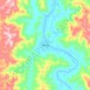 Iakora topographic map, elevation, terrain