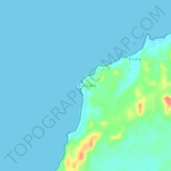 Anivorano topographic map, elevation, terrain