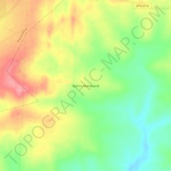Bairro Maracanã topographic map, elevation, terrain