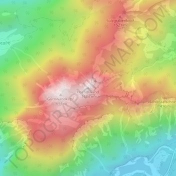 Hörndl topographic map, elevation, terrain