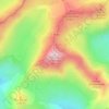 Cime de la Bonette topographic map, elevation, terrain