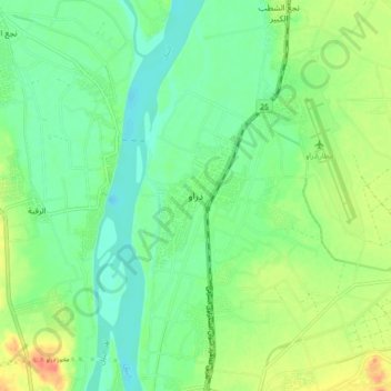 Daraw topographic map, elevation, terrain