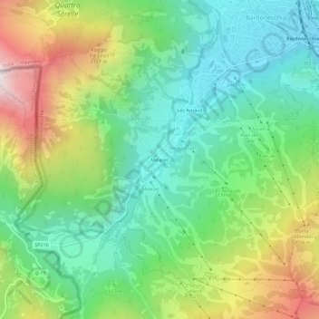 Melezet topographic map, elevation, terrain