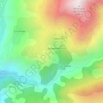 Rissalt topographic map, elevation, terrain