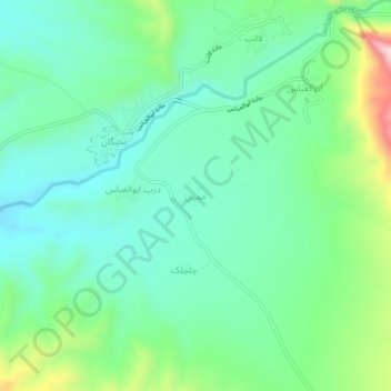 خمین topographic map, elevation, terrain