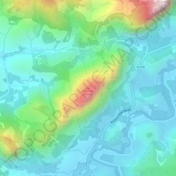 Pedra do Pontal topographic map, elevation, terrain