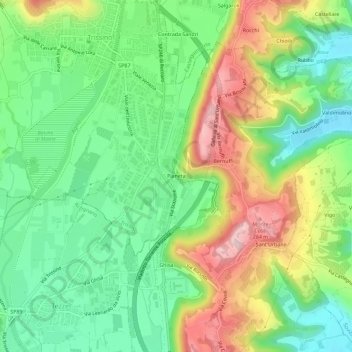 Pianeta topographic map, elevation, terrain
