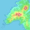 Chome topographic map, elevation, terrain