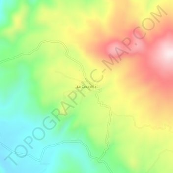 La Cebadilla topographic map, elevation, terrain